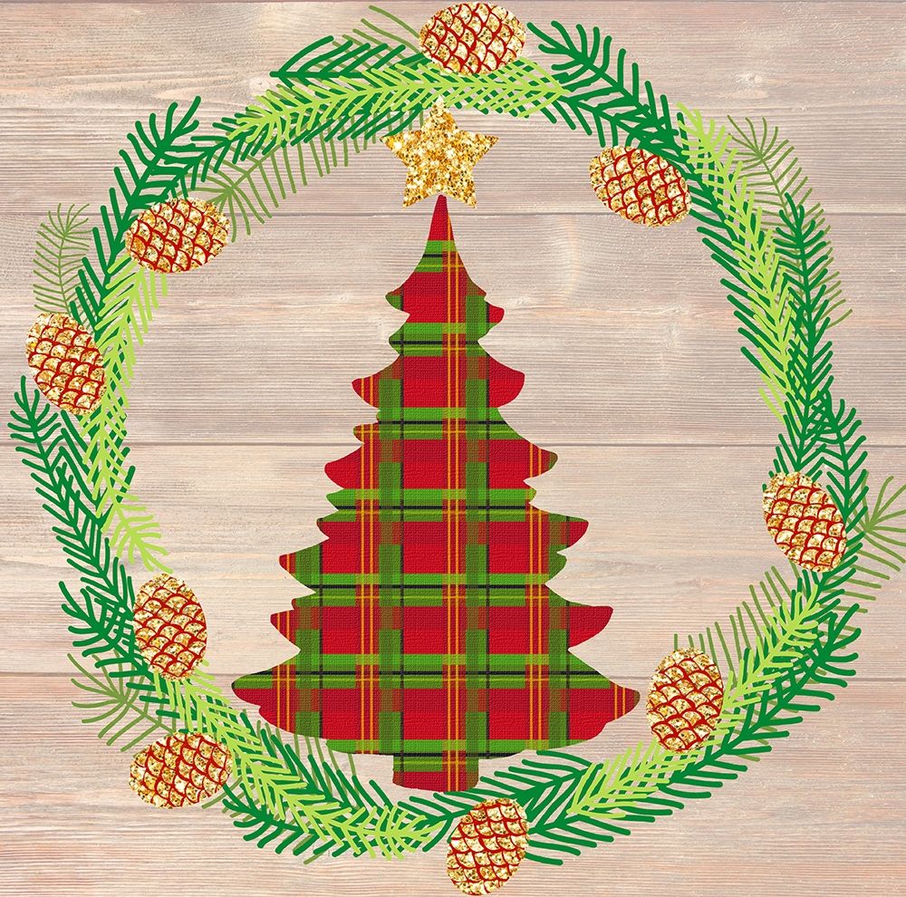 Plaid Christmas Tree art print by Bella Dos Santos for $57.95 CAD