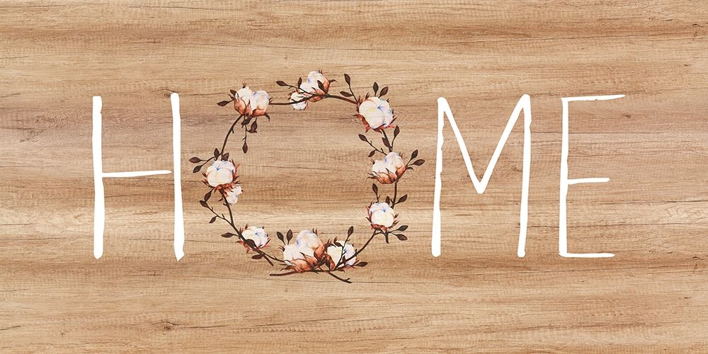 Home, Cotton Wreath art print by Bella Dos Santos for $57.95 CAD
