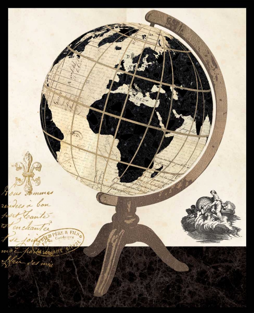 Vintage French Globe art print by Devon Ross for $57.95 CAD