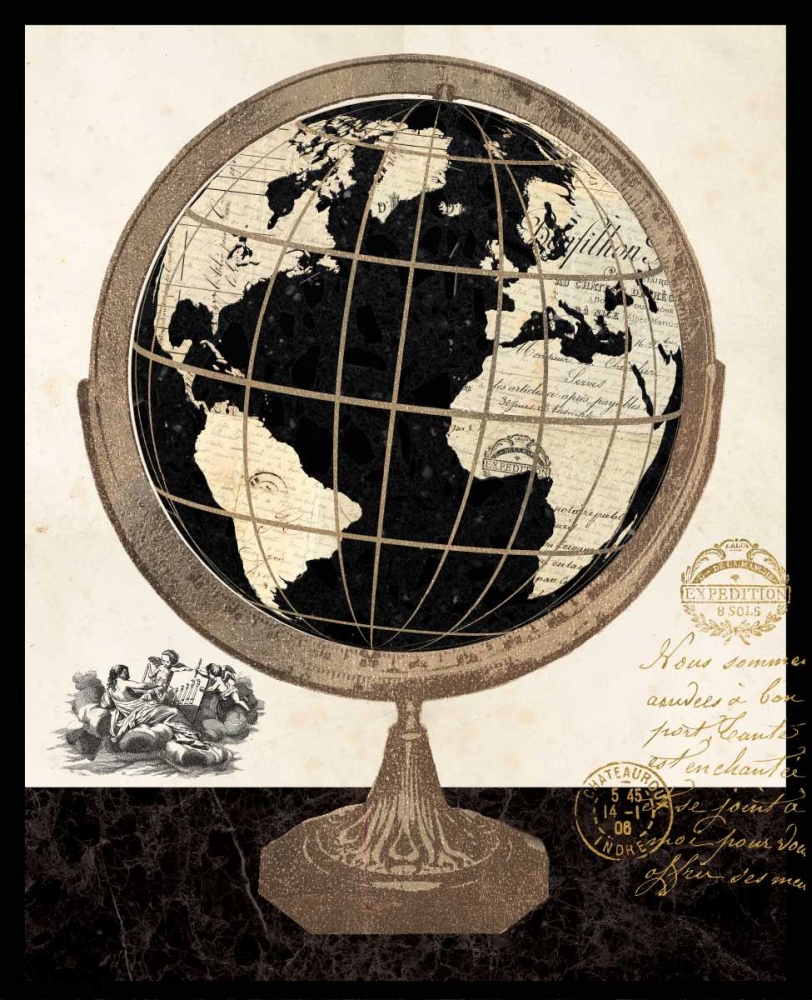 Antique French Globe art print by Devon Ross for $57.95 CAD