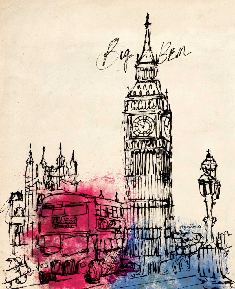 Big Ben in Pen art print by Morgan Yamada for $57.95 CAD