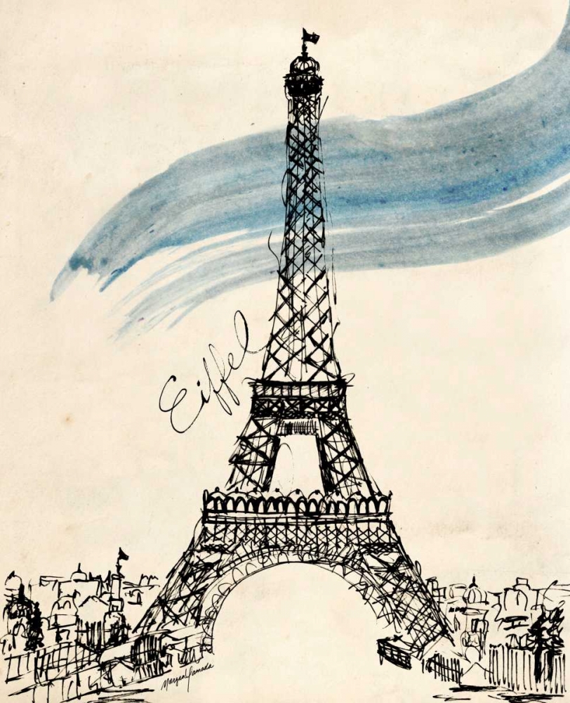 Eiffel Tower in Pen art print by Morgan Yamada for $57.95 CAD