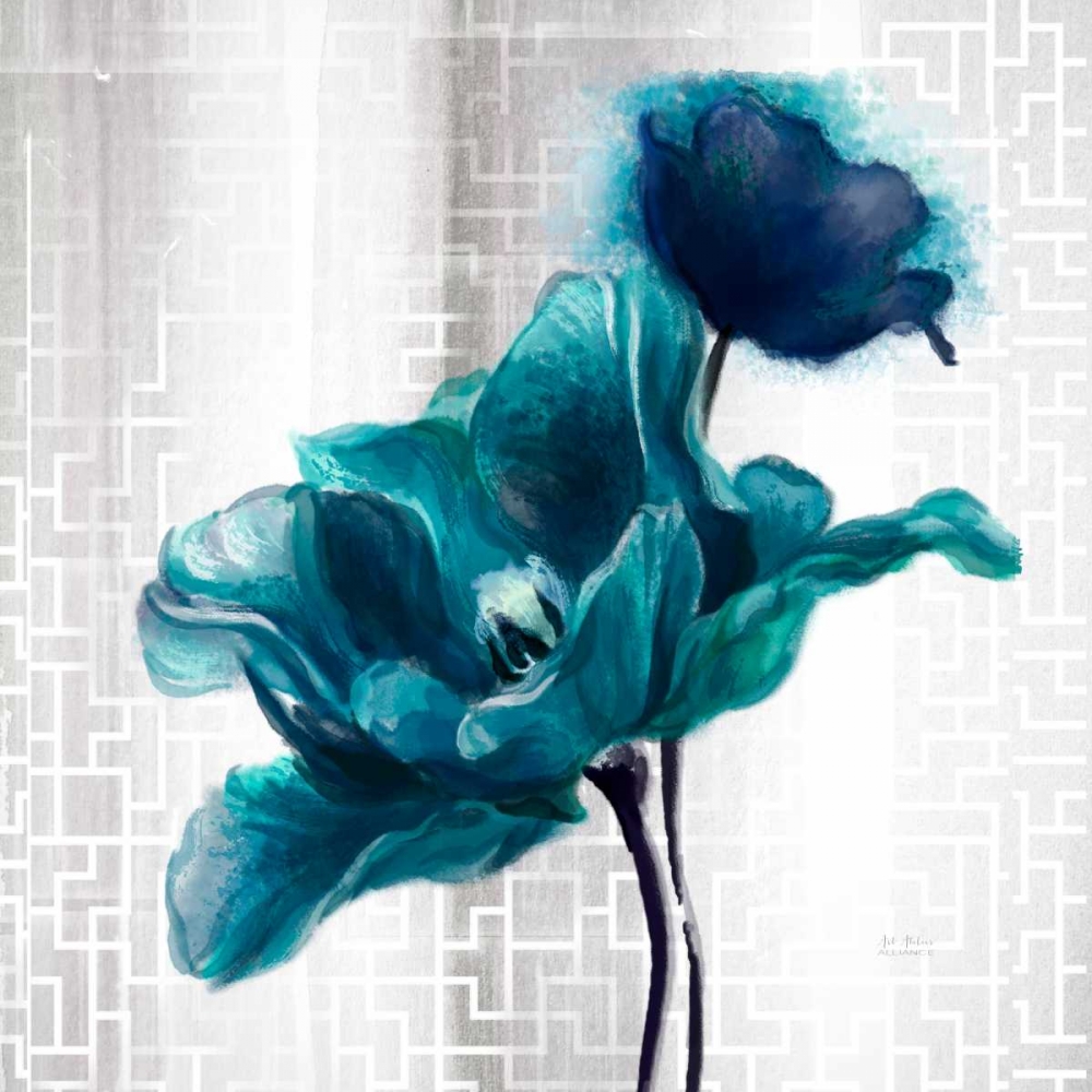 Ethereal Spring Turquoise Tulip art print by Art Atelier Alliance for $57.95 CAD