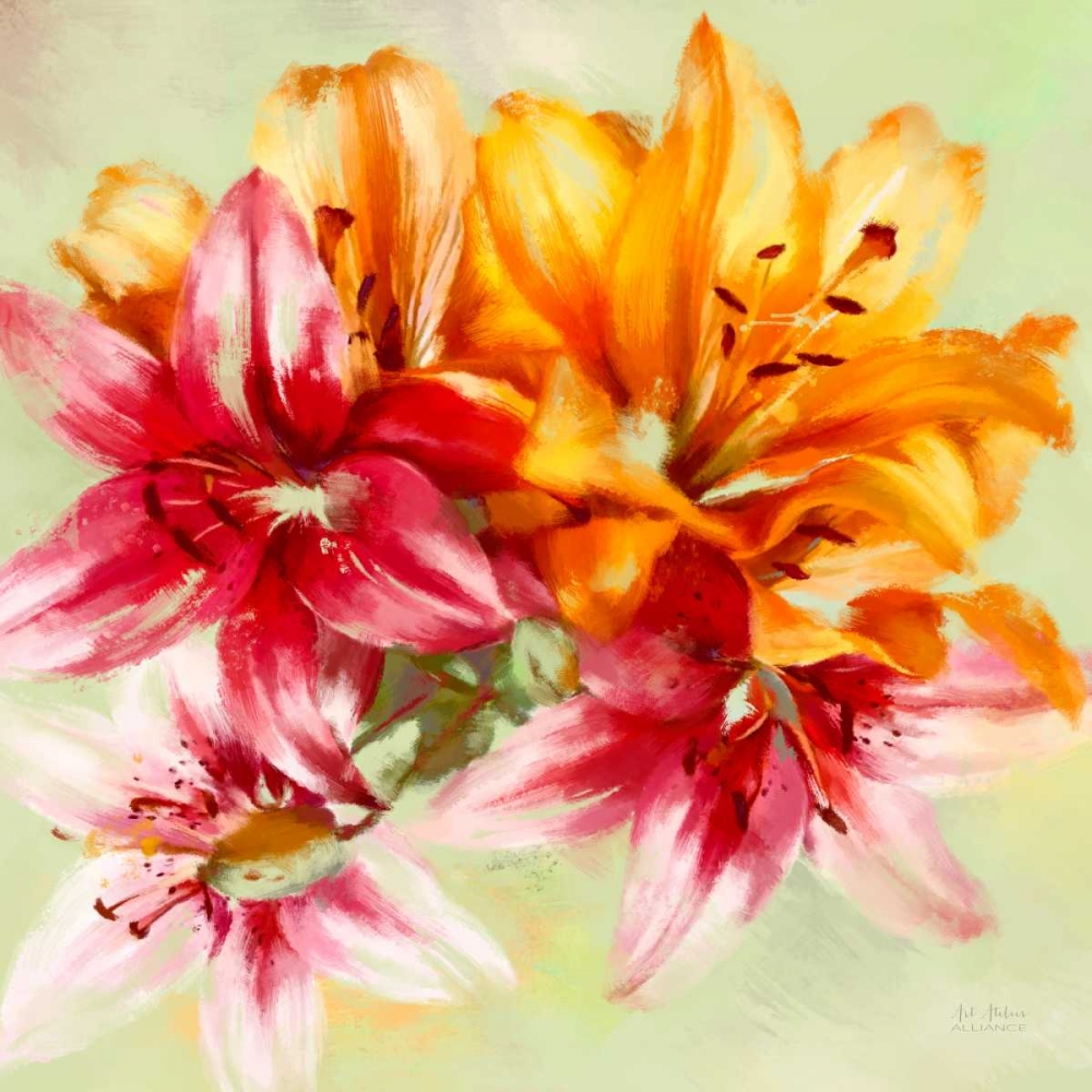 Bursting Lillies 1 art print by Art Atelier Alliance for $57.95 CAD