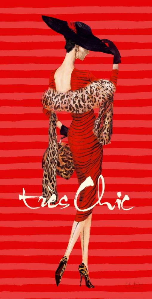Tres Chic Fashion Illustration In Red art print by Art Atelier Alliance for $57.95 CAD