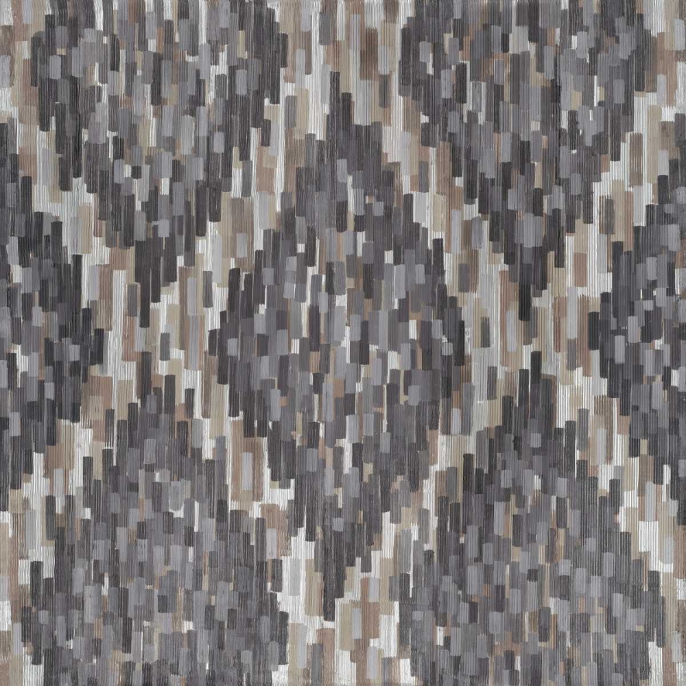 Linear Ikat-Black art print by Art Atelier Alliance for $57.95 CAD