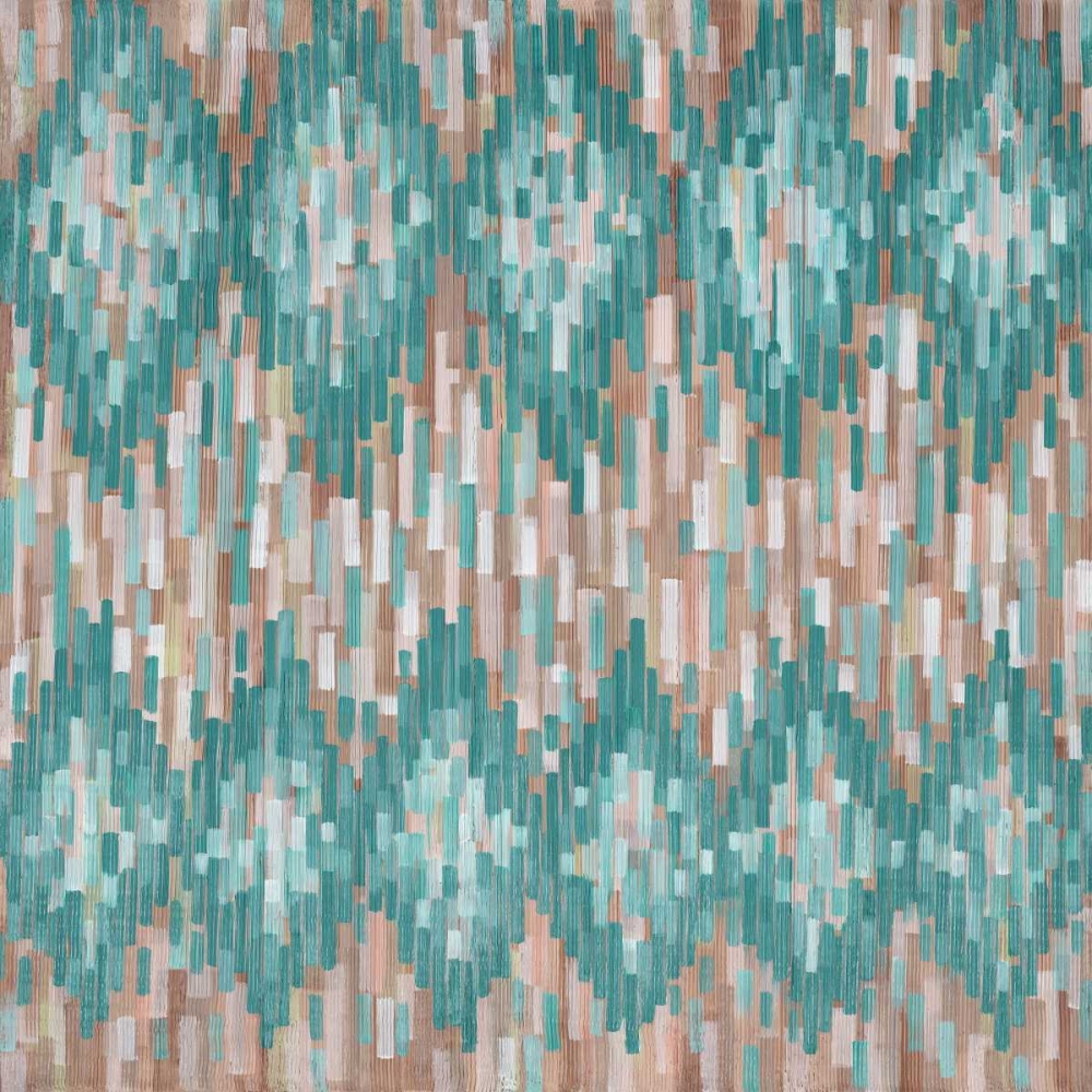 Linear Ikat-Blue art print by Art Atelier Alliance for $57.95 CAD
