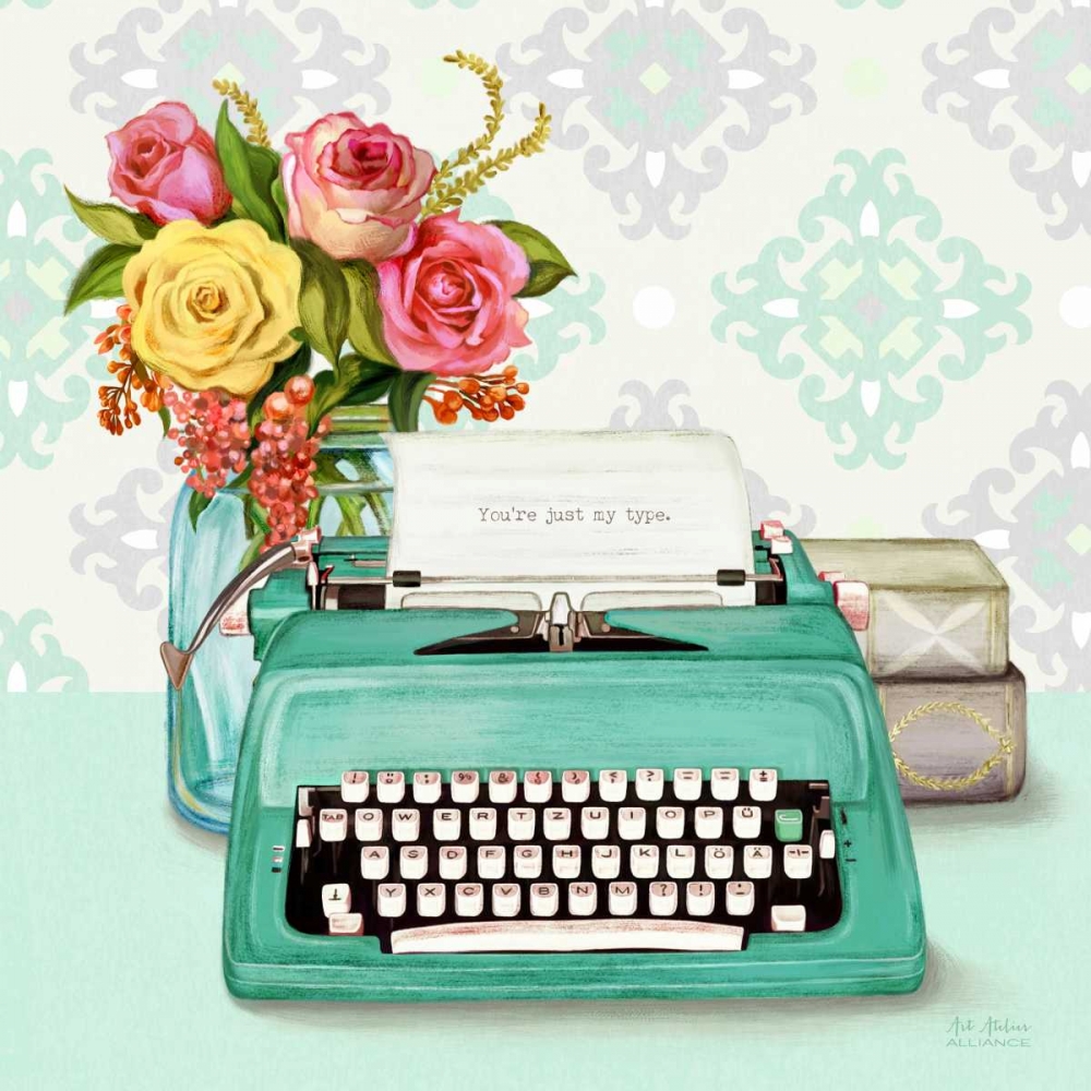Just My Type Vintage Vignette art print by Art Atelier Alliance for $57.95 CAD