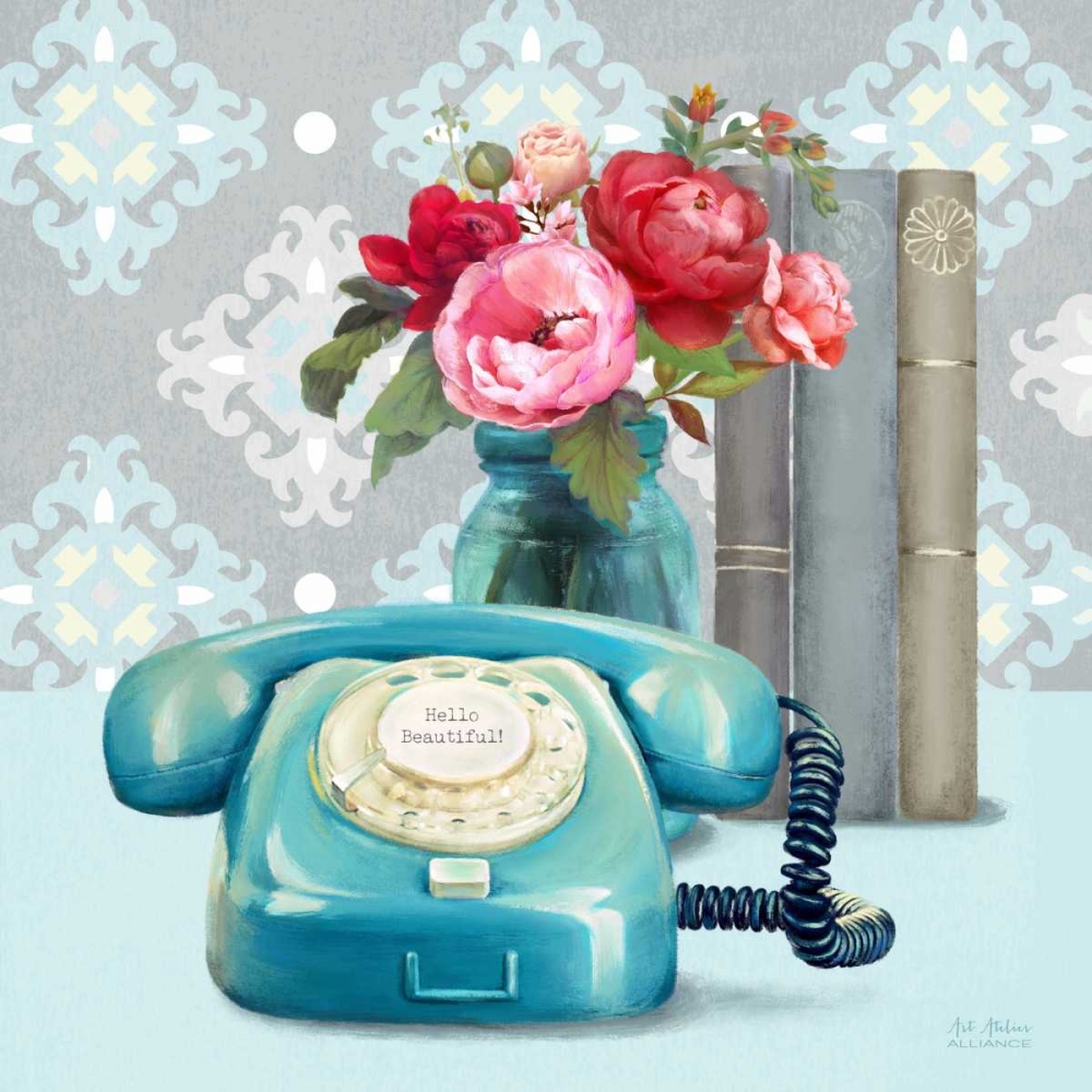 Hello Beautiful Vintage Vignette art print by Art Atelier Alliance for $57.95 CAD