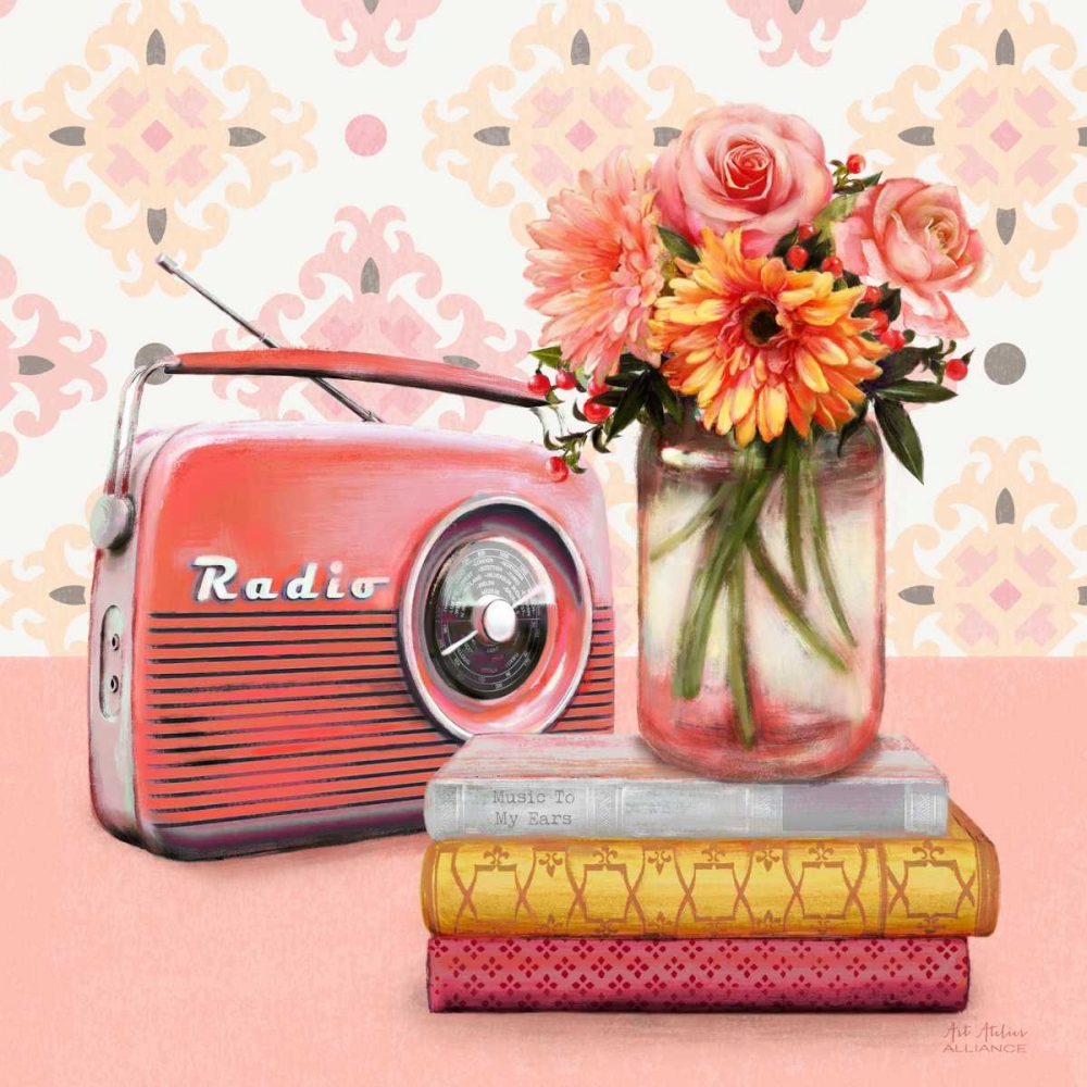 Music To My Ears Vintage Vignette art print by Art Atelier Alliance for $57.95 CAD