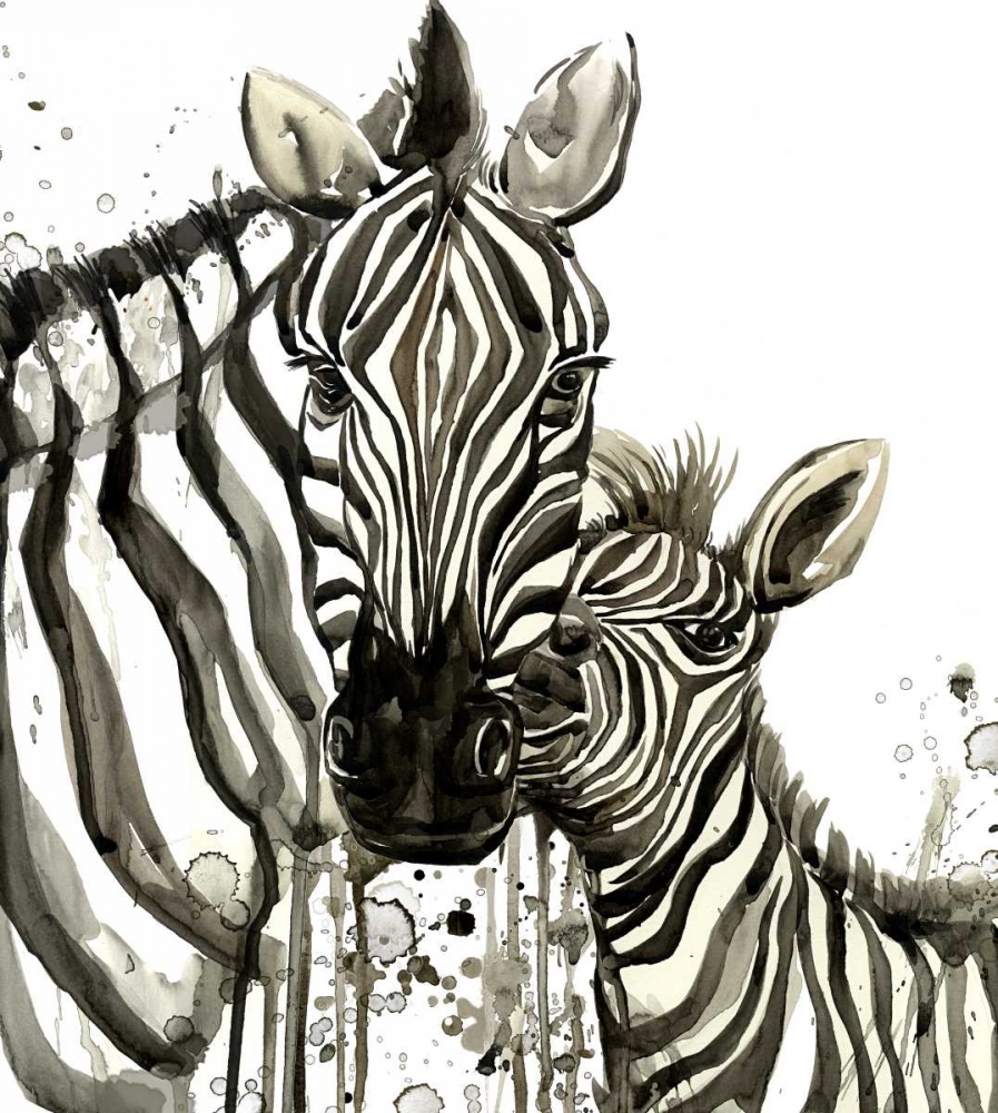 Zebra Cuddles art print by Jin Jing for $57.95 CAD