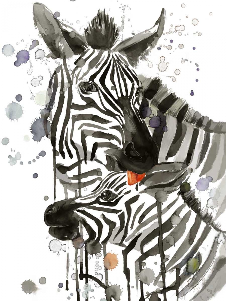 Zebra Kiss art print by Jin Jing for $57.95 CAD