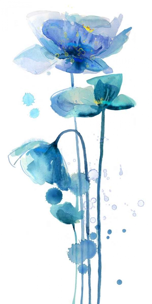 Indigo Poppy 1 art print by Jin Jing for $57.95 CAD