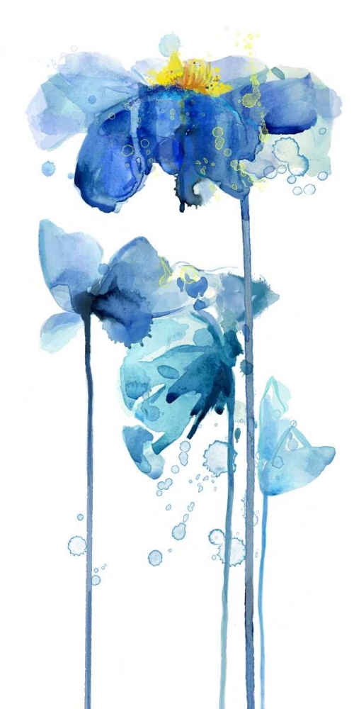 Indigo Poppy 2 art print by Jin Jing for $57.95 CAD