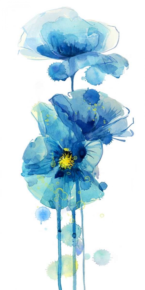 Indigo Poppy 3 art print by Jin Jing for $57.95 CAD