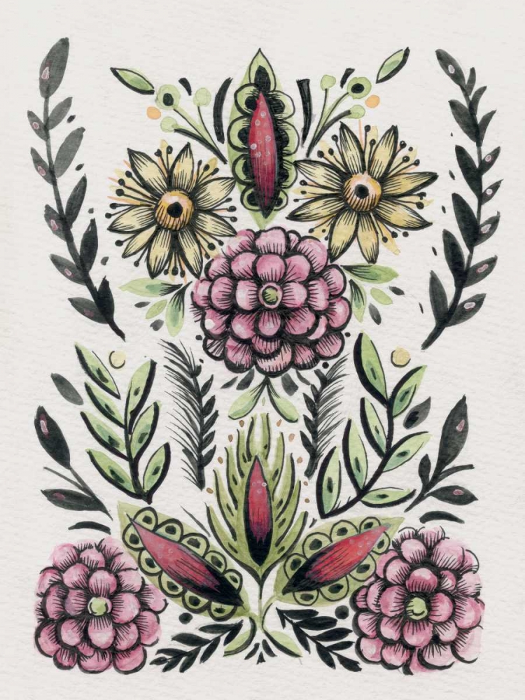 Folk Floral II art print by Amanda Colville for $57.95 CAD