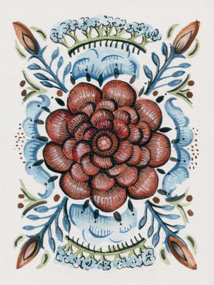 Folk Floral IV art print by Amanda Colville for $57.95 CAD