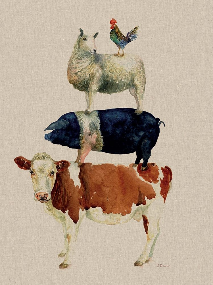 Farmyard Fun art print by Jane Bannon for $57.95 CAD