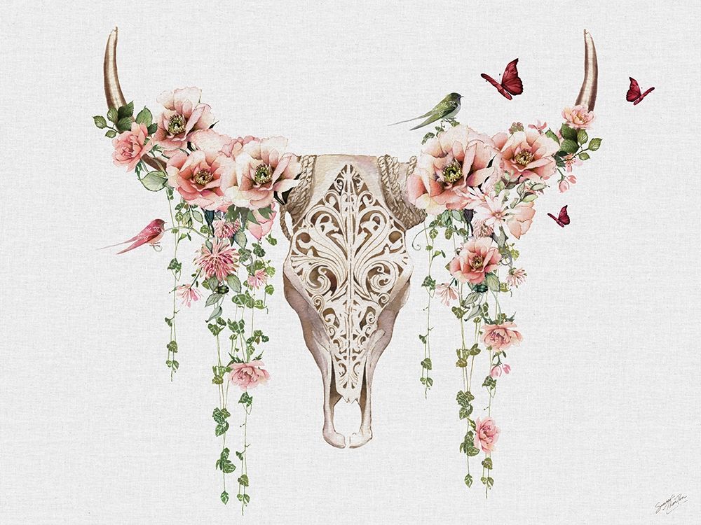 Floral Skull art print by Summer Thornton for $57.95 CAD