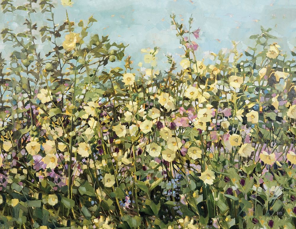 Yellow Hollyhocks art print by Anne-Marie Butlin for $57.95 CAD