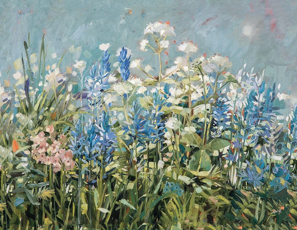 Blue Summer Border art print by Anne-Marie Butlin for $57.95 CAD