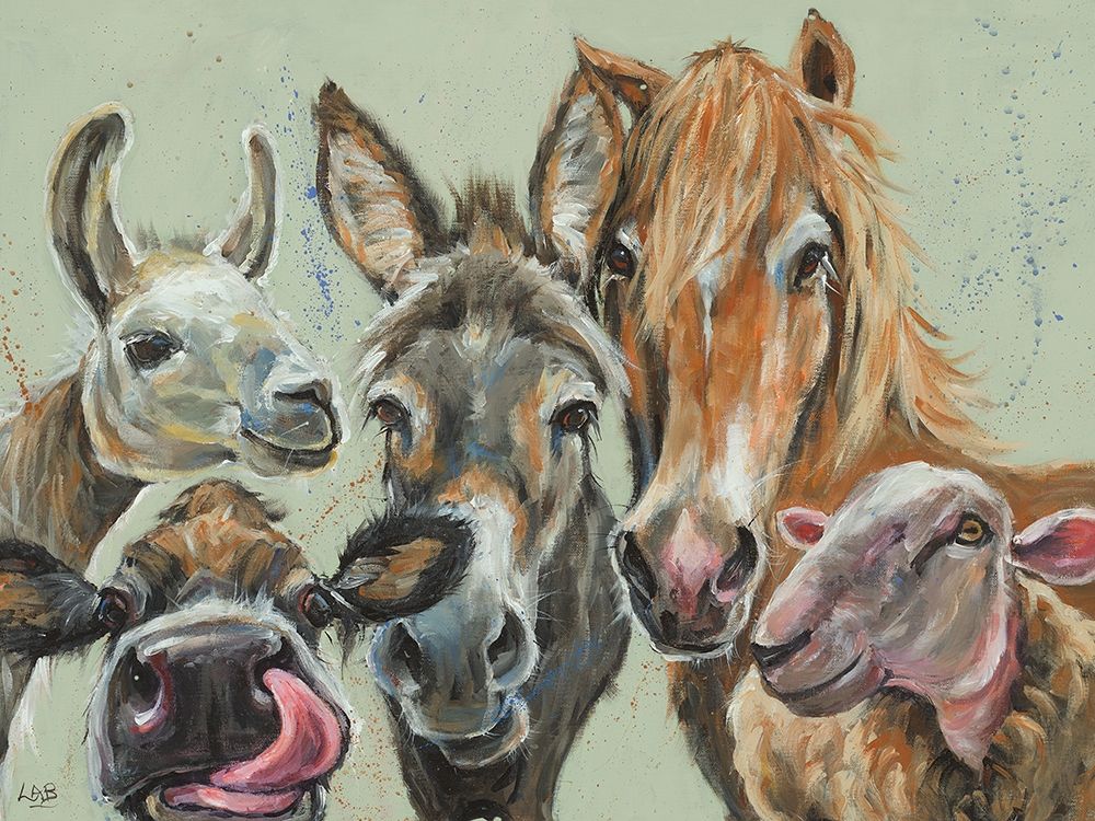 Farmyard Selfie art print by Louise Brown for $57.95 CAD