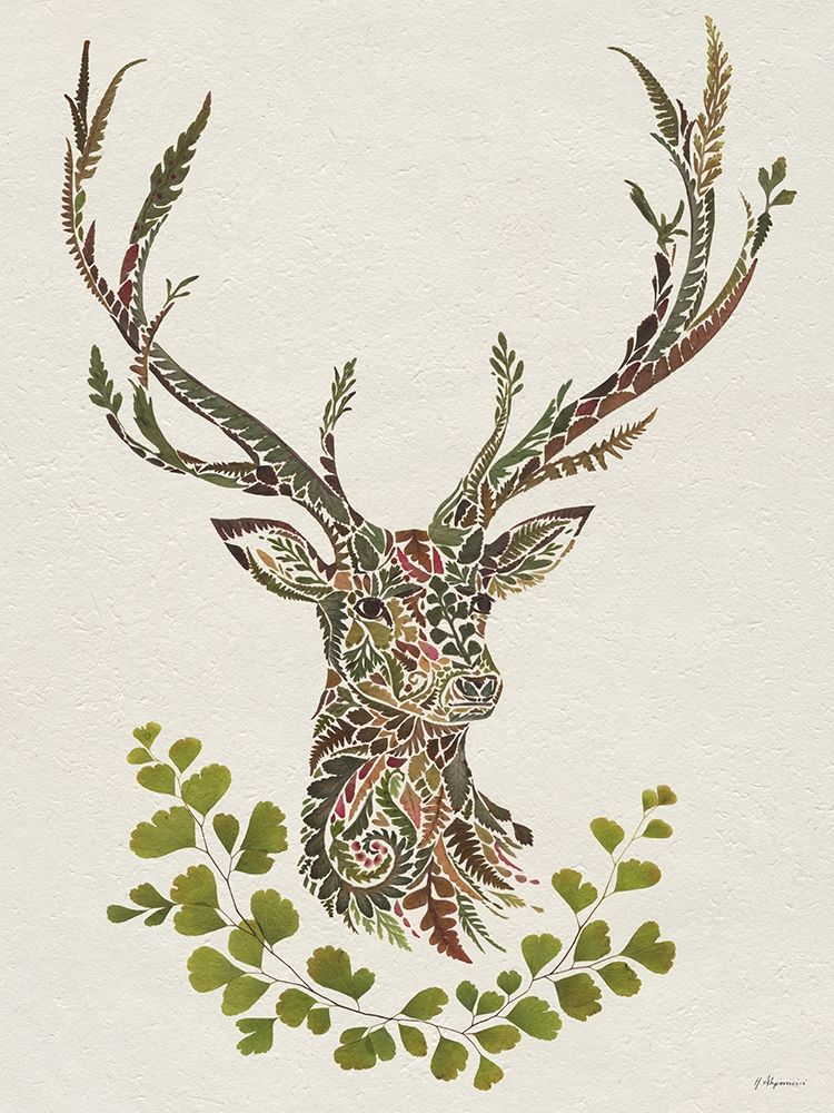 Autumn Stag art print by Helen Ahpornsiri for $57.95 CAD
