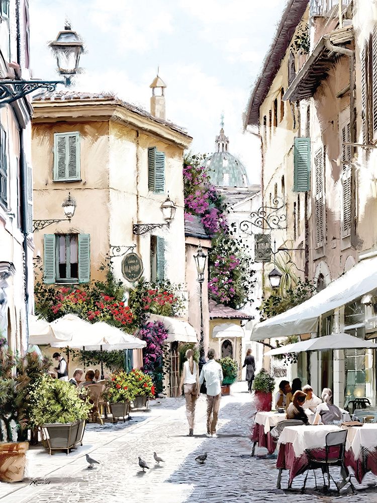 Cafe Stroll art print by Richard Macneil for $57.95 CAD