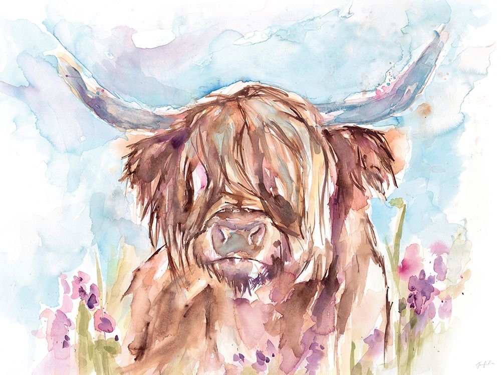 Highland Cow art print by Jennifer Rose for $57.95 CAD