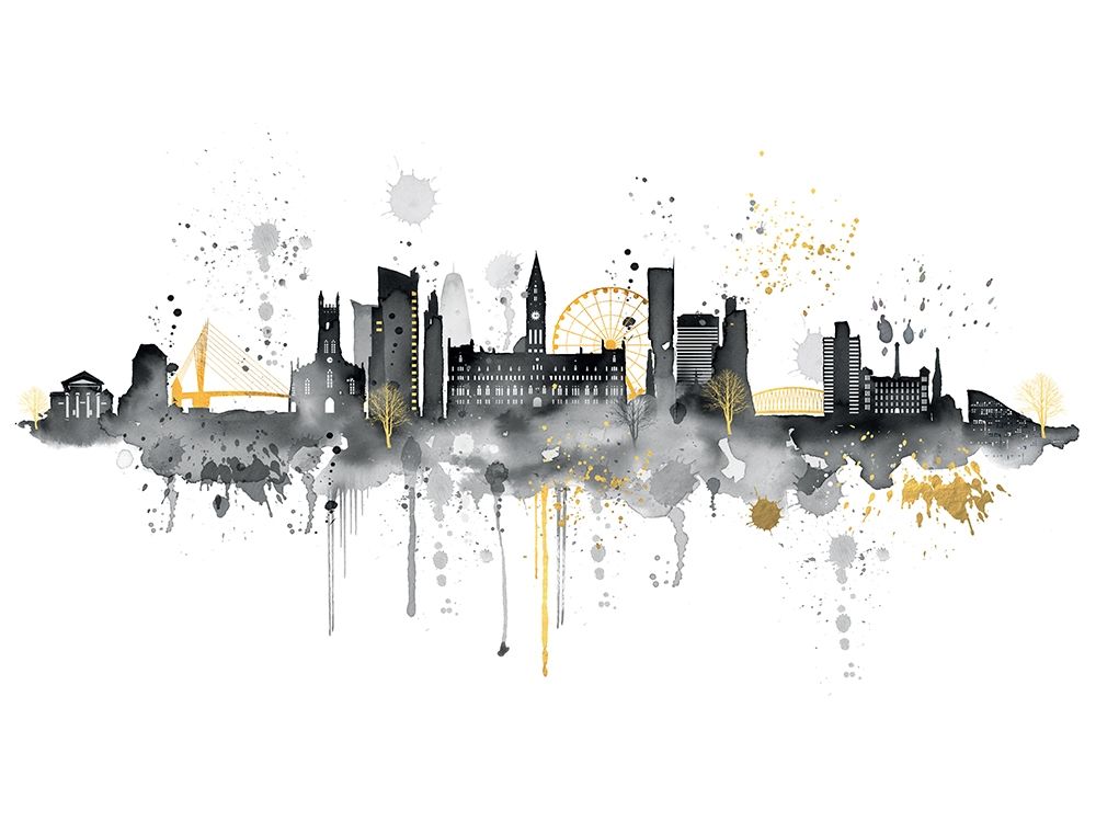 Manchester Skyline art print by Summer Thornton for $57.95 CAD