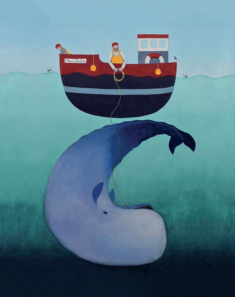 Merry Jackie and the Whale art print by Ailsa Black for $57.95 CAD