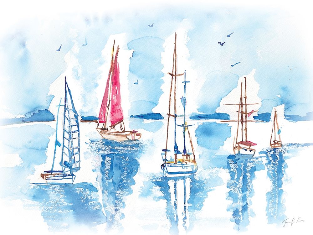 Yachts art print by Jennifer Rose for $57.95 CAD