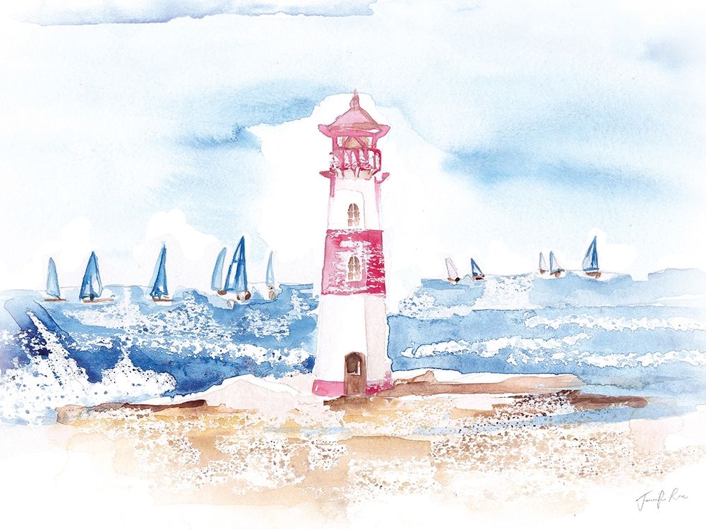 Lighthouse art print by Jennifer Rose for $57.95 CAD