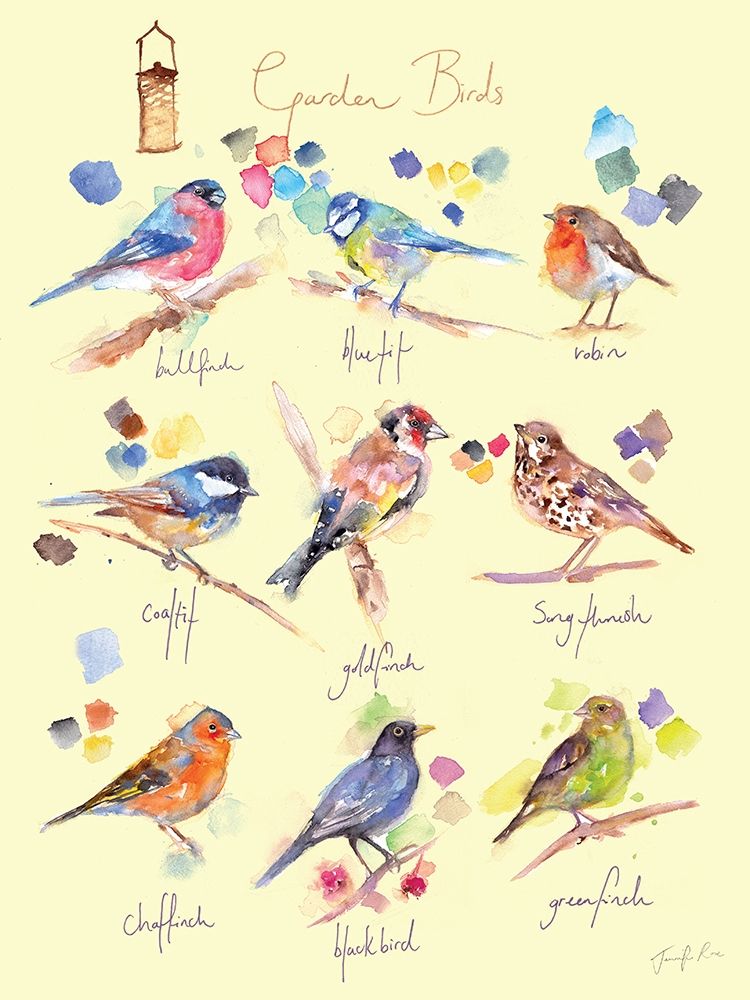 Garden Birds art print by Jennifer Rose for $57.95 CAD