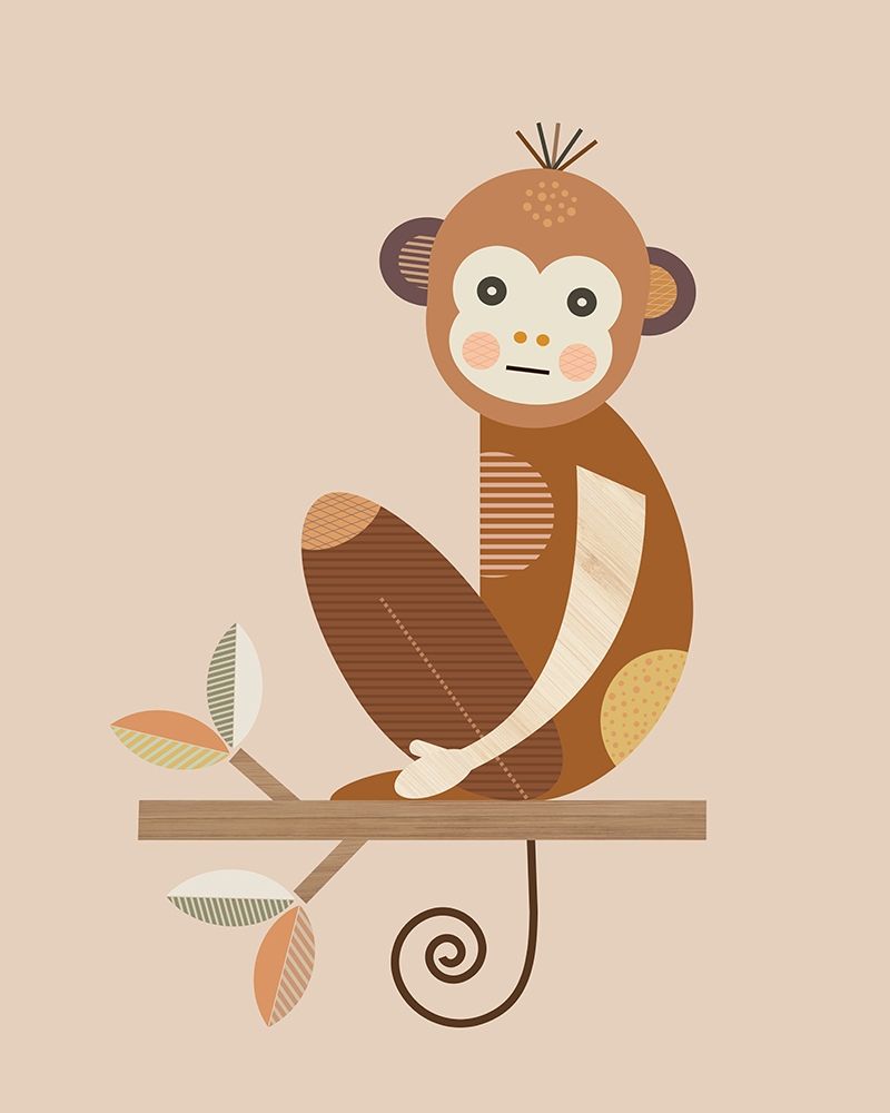 Monkey art print by Little Design Haus for $57.95 CAD