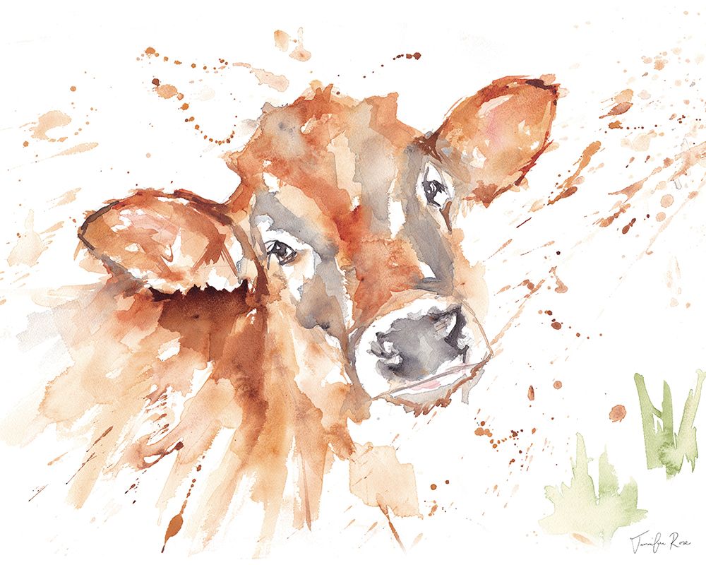 Calf Cuteness art print by Jennifer Rose for $57.95 CAD