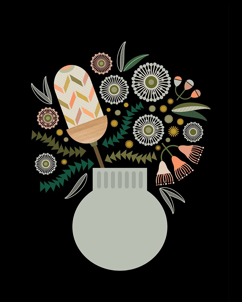 Banksia in Vase art print by Lyndy Hants for $57.95 CAD