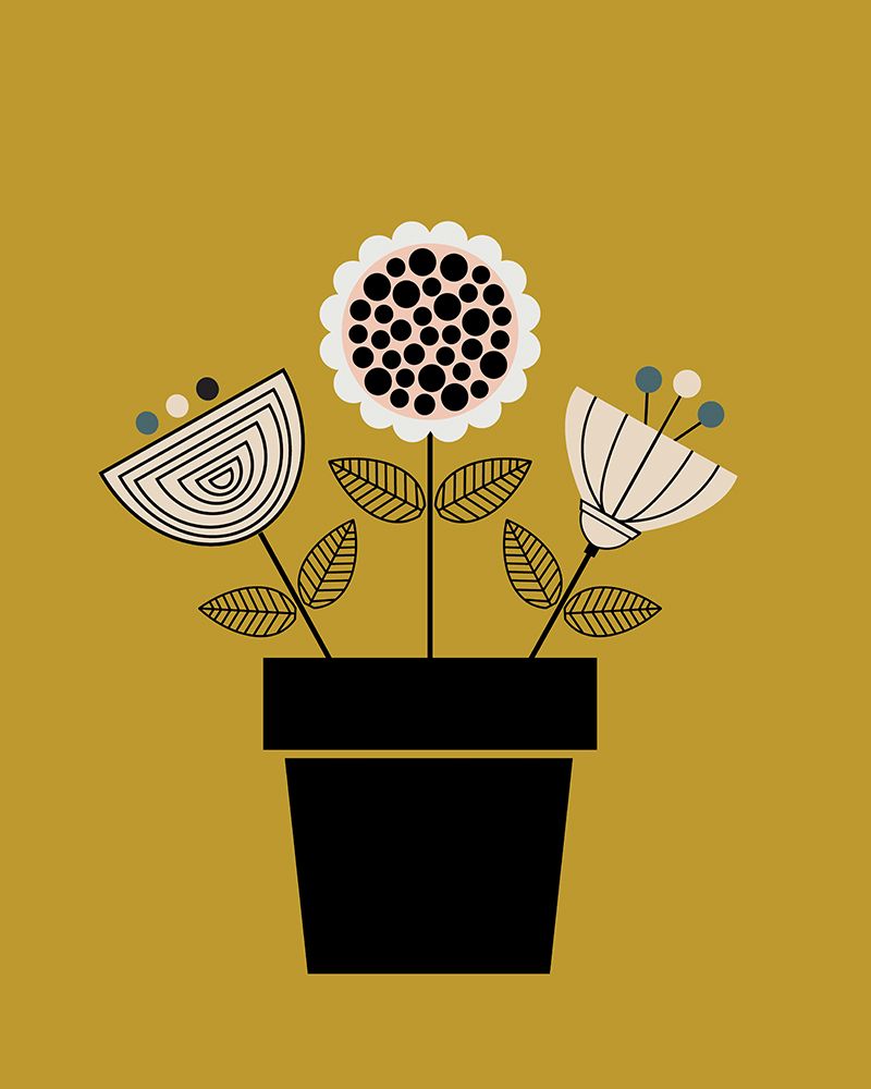 Scandi Flowerpot art print by Lyndy Hants for $57.95 CAD
