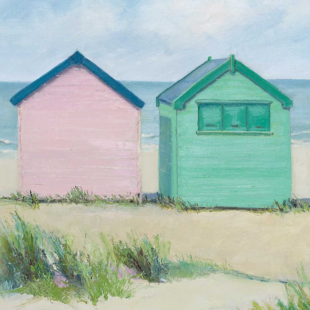 Beach Huts art print by Jane Hewlett for $57.95 CAD