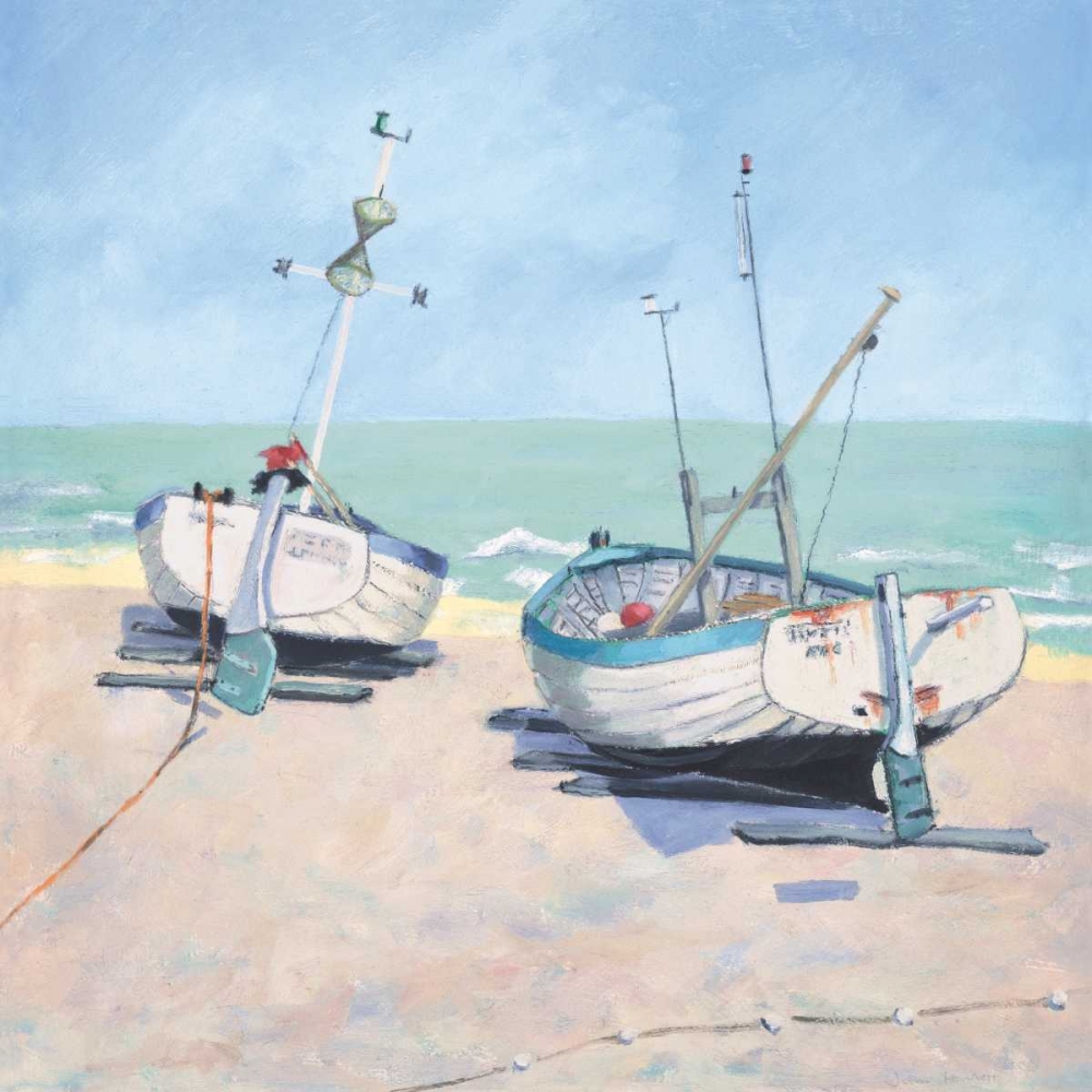 Two Moored Boats art print by Jane Hewlett for $57.95 CAD