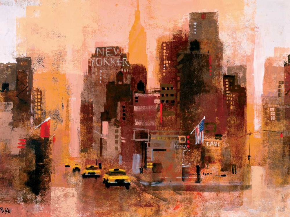 New Yorker and Cabs art print by Colin Ruffell for $57.95 CAD
