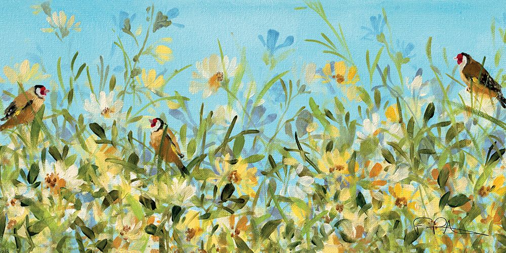 Garden Goldfinches art print by Fletcher Prentice for $57.95 CAD