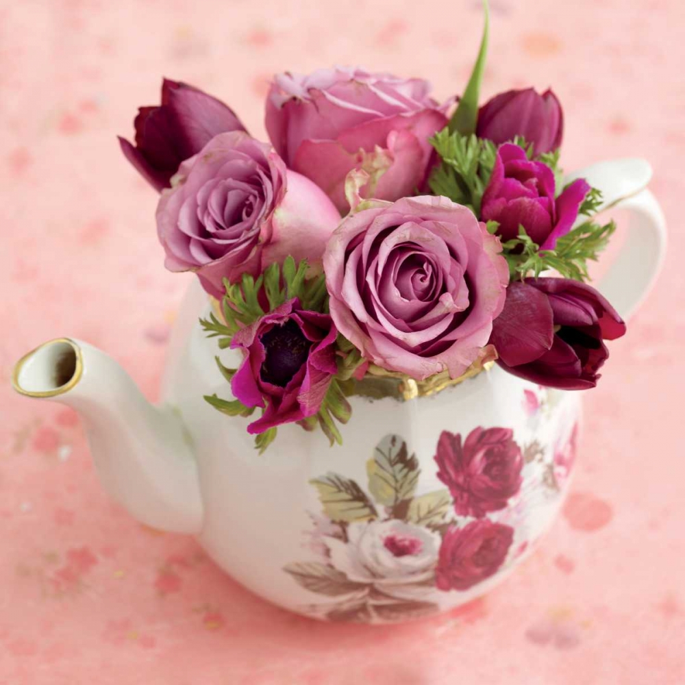 Floral Tea Pot art print by Howard Shooter for $57.95 CAD