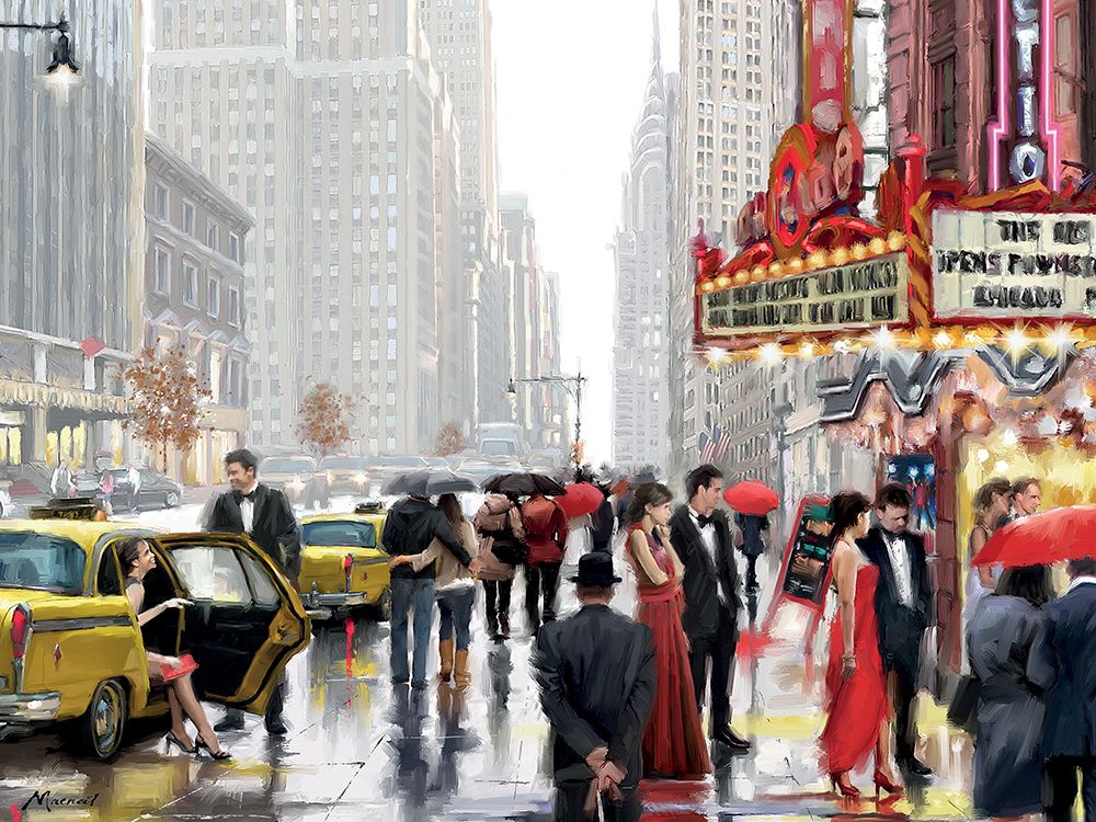 New York Theatre art print by Richard Macneil for $57.95 CAD