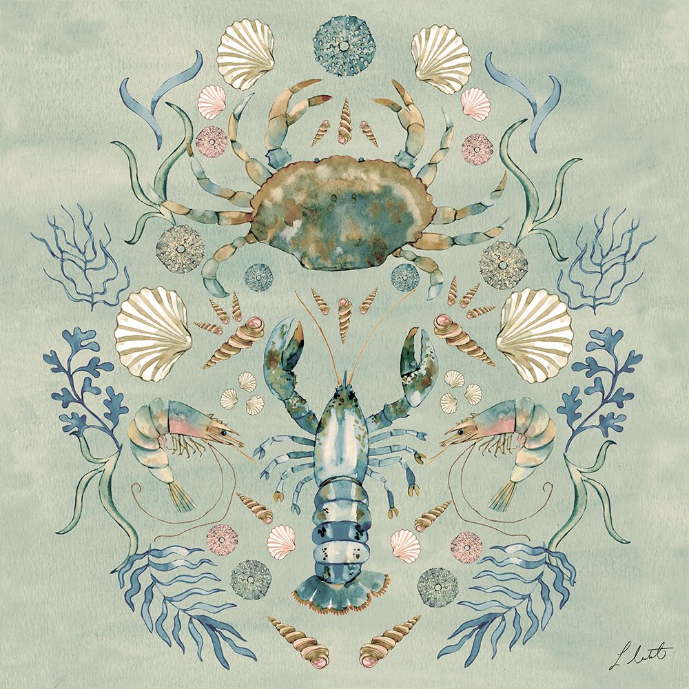 Crustacean Celebration - Pebble art print by Louise Nisbet for $57.95 CAD