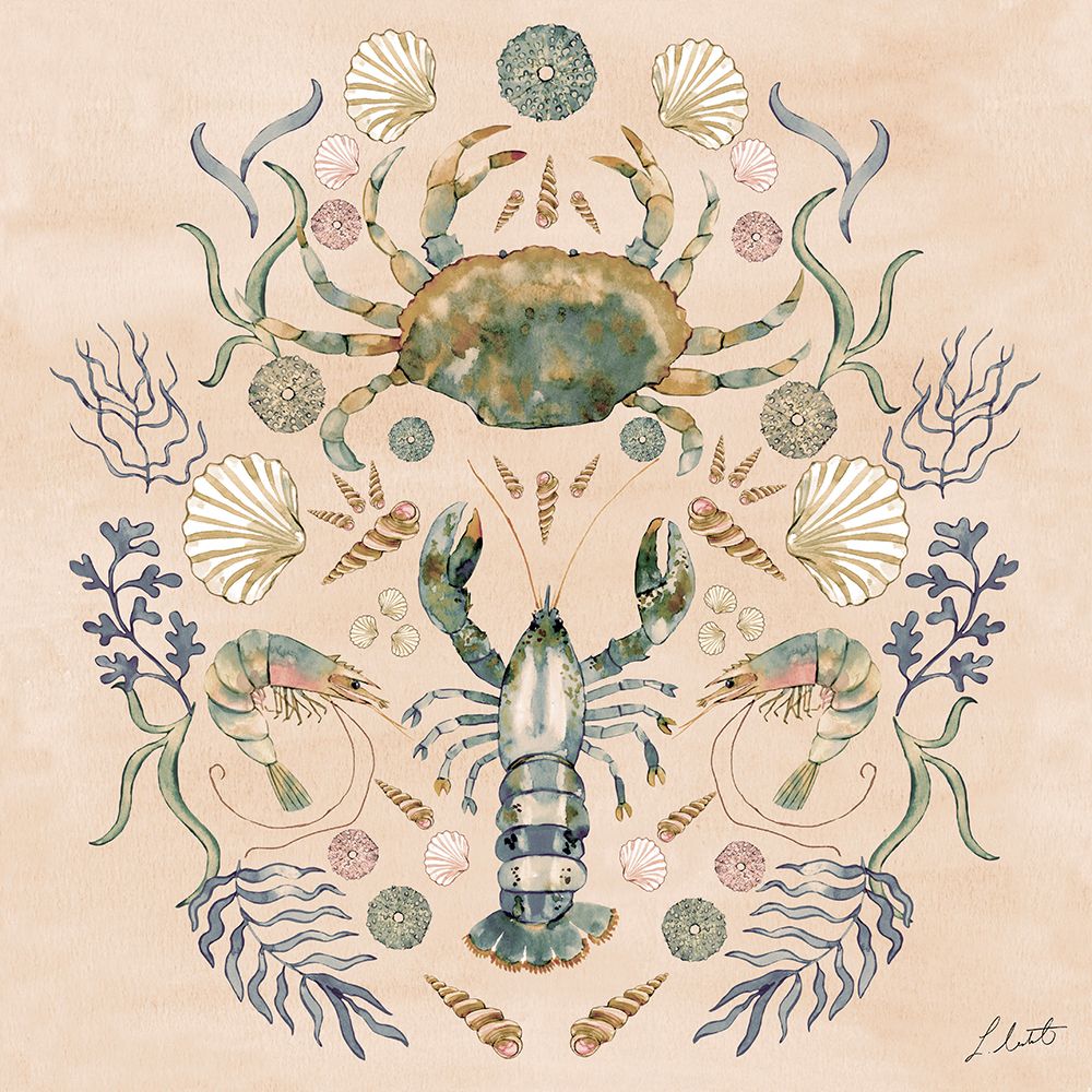 Crustacean Celebration - Sand art print by Louise Nisbet for $57.95 CAD