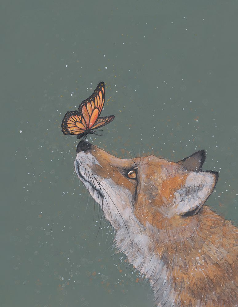 The Fox and the Butterfly art print by Bev Davies for $57.95 CAD