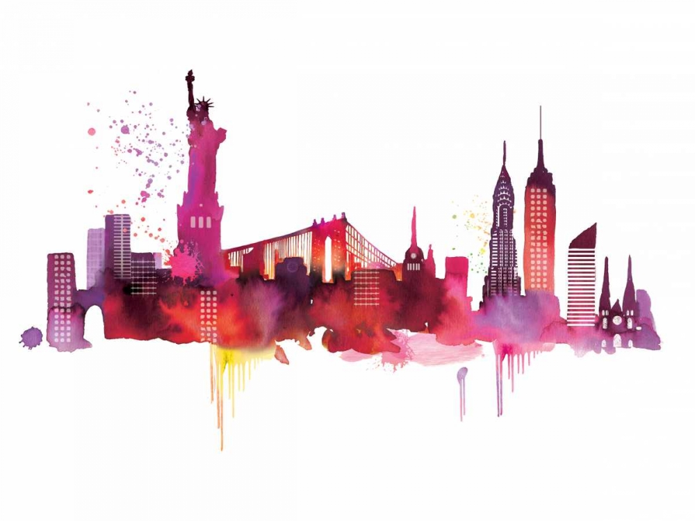 New York Skyline art print by Summer Thornton for $57.95 CAD