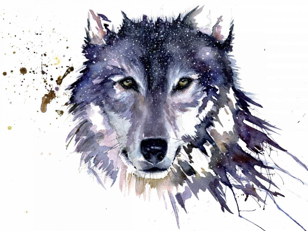 Snow Wolf art print by Sarah Stokes for $57.95 CAD