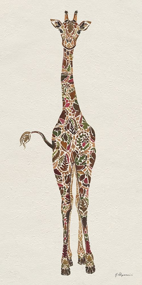 Peering Giraffe art print by Helen Ahpornsiri for $57.95 CAD